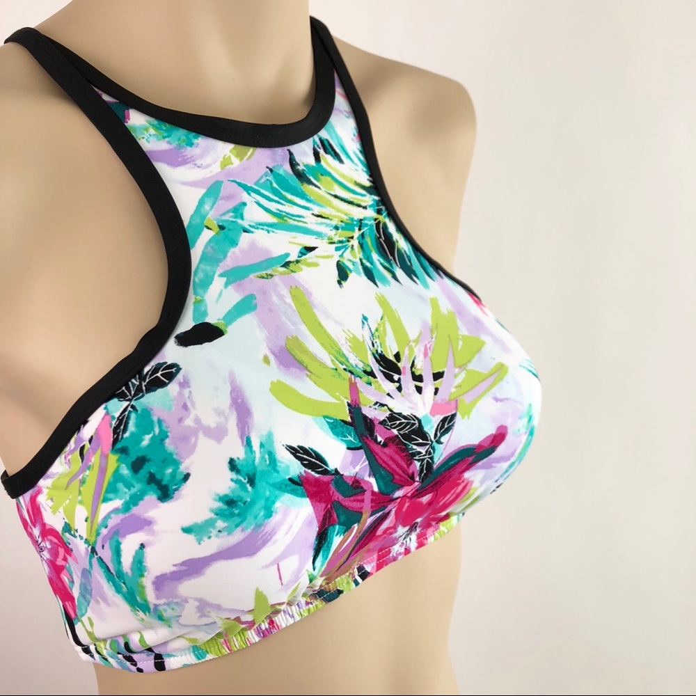 Bar lll tie back abstract floral bikini top - Picture 4 of 6